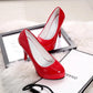 High Heels for Women Platform Shoes Patent Leather Black White Red Pumps Office Party Wedding Heels Womans Shoes