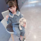 Girls Denim Suit Spring Girl Baby Western Style Children's Children's Clothing Tide Autumn Two-piece Sets