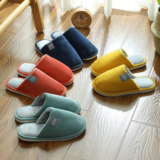 Winter Slippers for Women Thick Warm Plus Size Men Cotton Shoes Non Slip Casual Slide Lady Slipper Winter