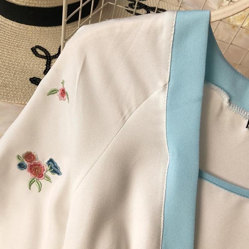 Summer Dress Improved Hanfu Daily Chinese Element Female Ancient Costume Student Fresh and Elegant Fairy Chinese Style Dress Ancient Style