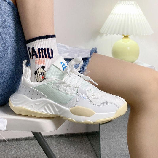 Sports Shoes Female Korean Version of Ulzzang Harajuku Style All-match Casual Shoes Retro Street Shooting Old Shoes Tide