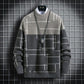 Warm Sweater Men Winter Knitted Pullover Casual Faux Mink Long Sleeve Thicken Harajuku Sweater
