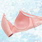 Four Seasons Ladies Gathering No Steel Ring Bra Thin Anti-sagging Simple Glossy Massage Particles Non-slip Shoulder Strap Breathable Bra