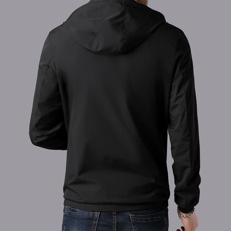 Men's Jacket Korean Version of Trend of Casual Autumn Tooling Fashion Men's printing Hooded Jacket Autumn