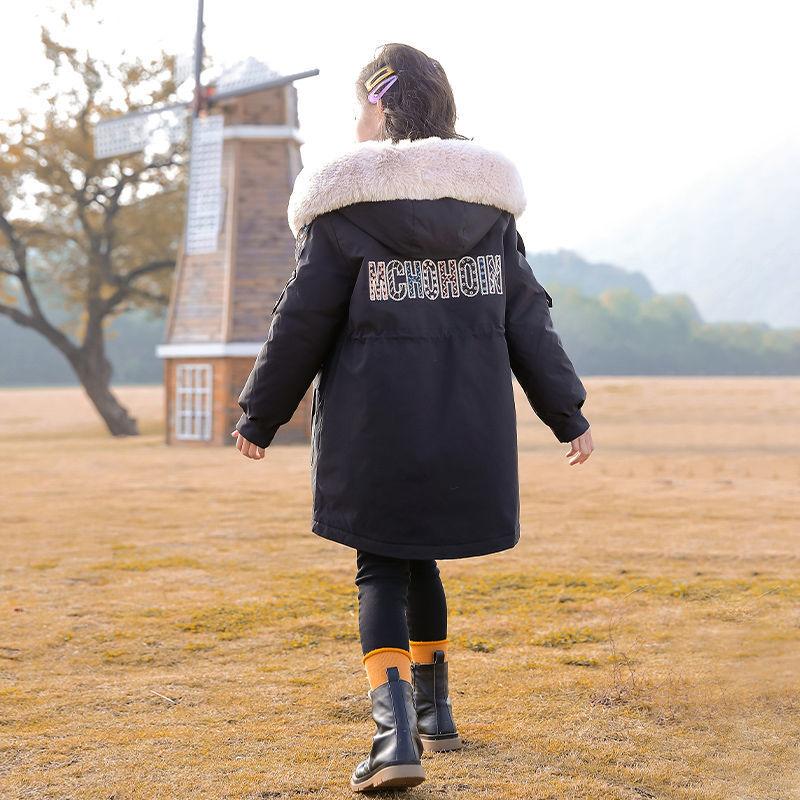 Girls Keep Warm Winter Thick Detachable Liner Jacket Plush Thick Windproof Cotton Clothing