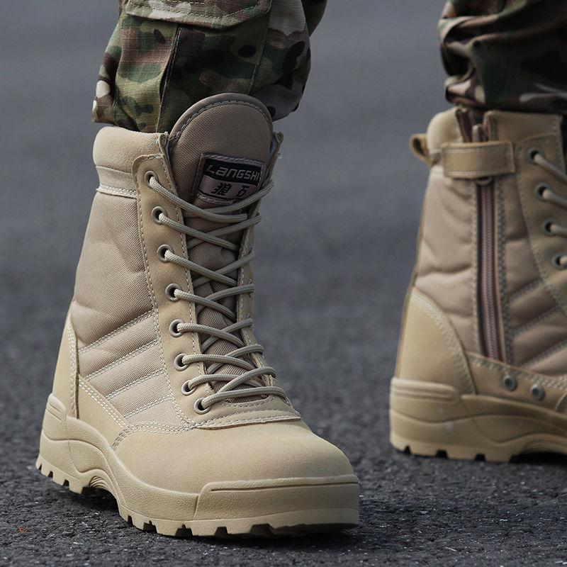 Combat boots military boots autumn and winter outdoor non-slip shock boots men's boots large size