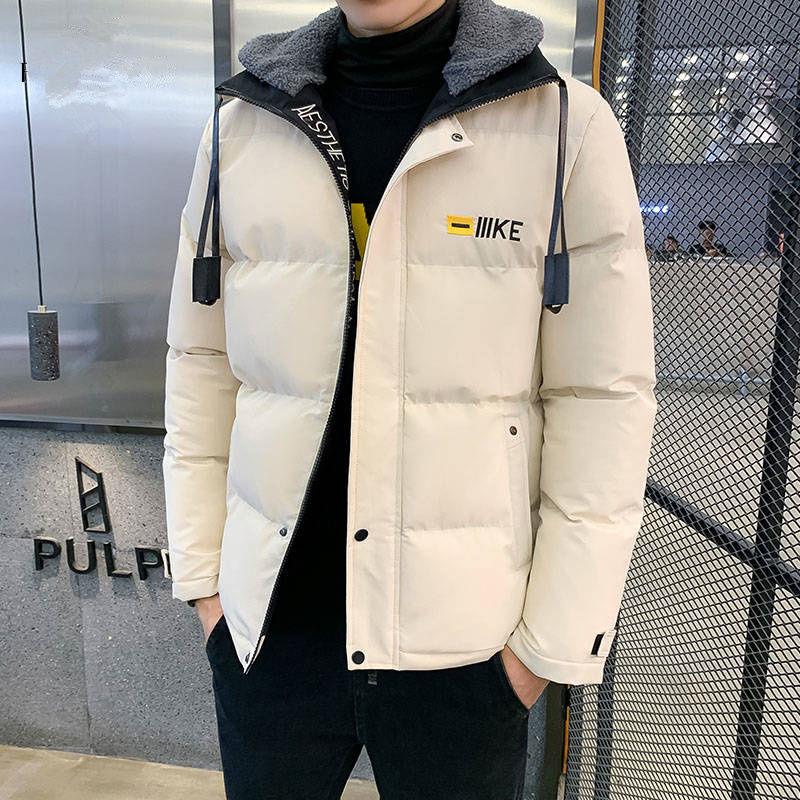 Winter Plus Size Down Jacket Men's Short Thick Youth Jacket Korean Version of The Trend of White Duck Down Jacket Hooded Warm Jacket