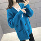 Spring and Autumn Knitted Sweater Cardigan Casual Jacket Thick Loose Young Women's Top