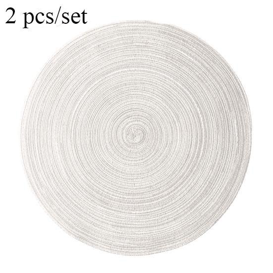 2pcs/set Non Slip Cotton Round Heat Insulation Table Mug Mat Pad Placemat Coasters Home Decor