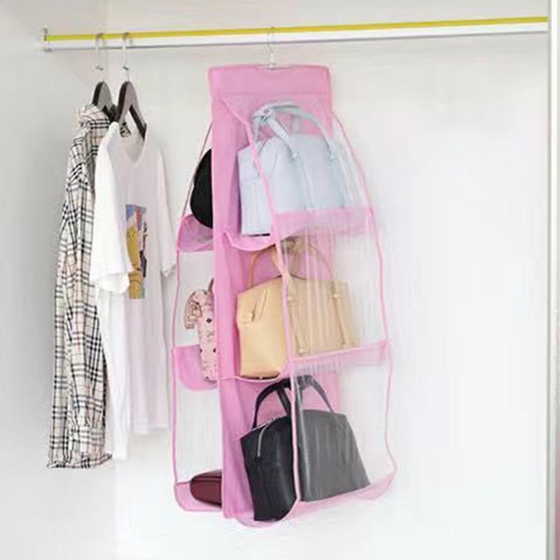 Transparent Bag Storage Hanging Bag Hanging Storage Bag Fabric Dust Bag Closet Wall Hanging Storage Rack Dust Bag