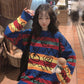 Sweater Women Loose Mid-length Casual Long-sleeved Fashion Pullover Autumn  Winter Sweater Outer Wear