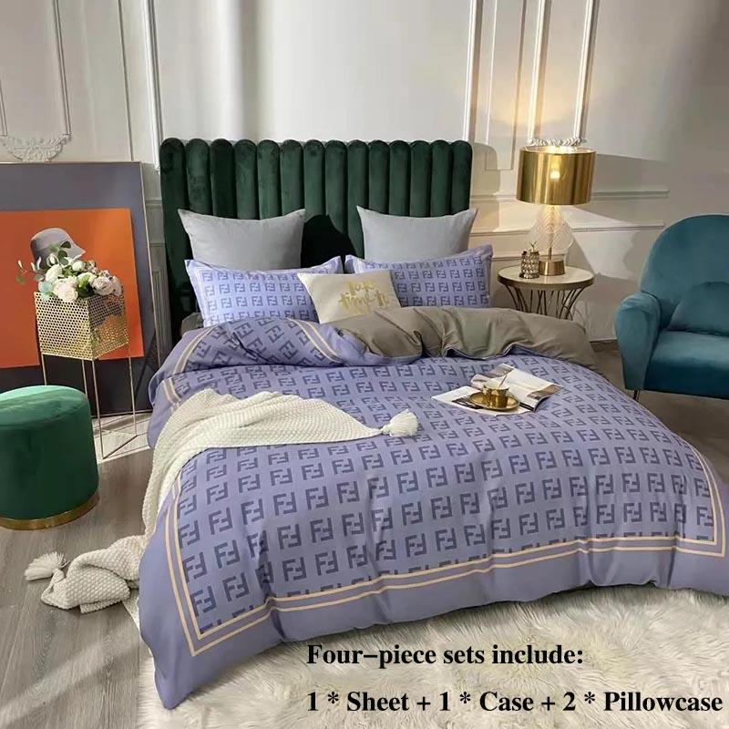 Thickened Grinding Long Velvet Wool Twill Four Sets of Leopard Striped Cotton Quilt Cover Single Tribute Cotton Bed Set 1.8 M 2 Meter Bed