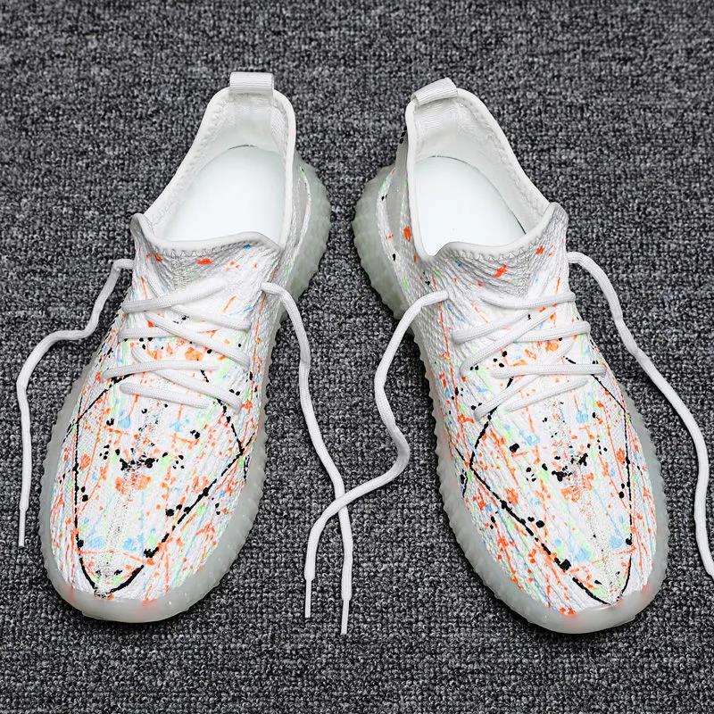 Luminous Gypsophila Men's Fluorescent Shoes Students' Leisure Sports Breathable Running Net Shoes