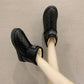 Snow Boots Women Winter Plus Velvet Korean Leather Warm All-match Flat-bottomed Lightweight Non-slip Boots