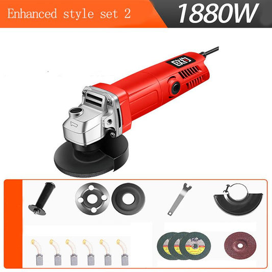 Enhanced Electric Angle Grinder Set Multi-function Grinder Cutting Machine Support 100mm Roulette