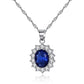 Princess Kate married tanzanite sapphire necklace sun flower zircon necklace wedding necklace
