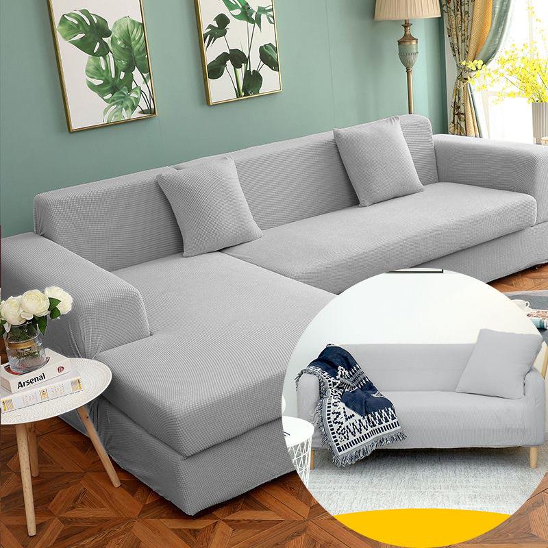 Elasticity Stretch Couch Cover Solid Color Sofa Covers Tight All-inclusive Stretch Bed Slipcover