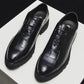 Men's Thick-soled Plaid Leather Shoes Leather Pointed Toe British Business Shoes Casual Shoes Formal Wear Men's Shoes Wedding Husband Shoes Dad Shoes
