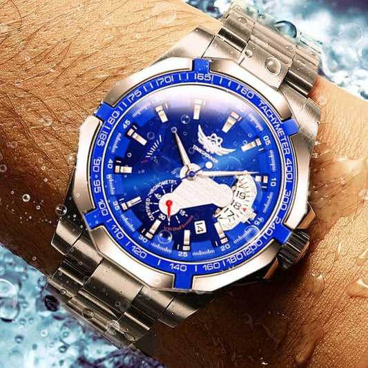 Fashion Casual Men Mechanical Watch Strap Ultra Thin Skeleton Dial Watches