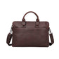 Business Briefcase Men Retro Leather Large Capacity Crossbody Bags Waterproof Handbag Computer Bag