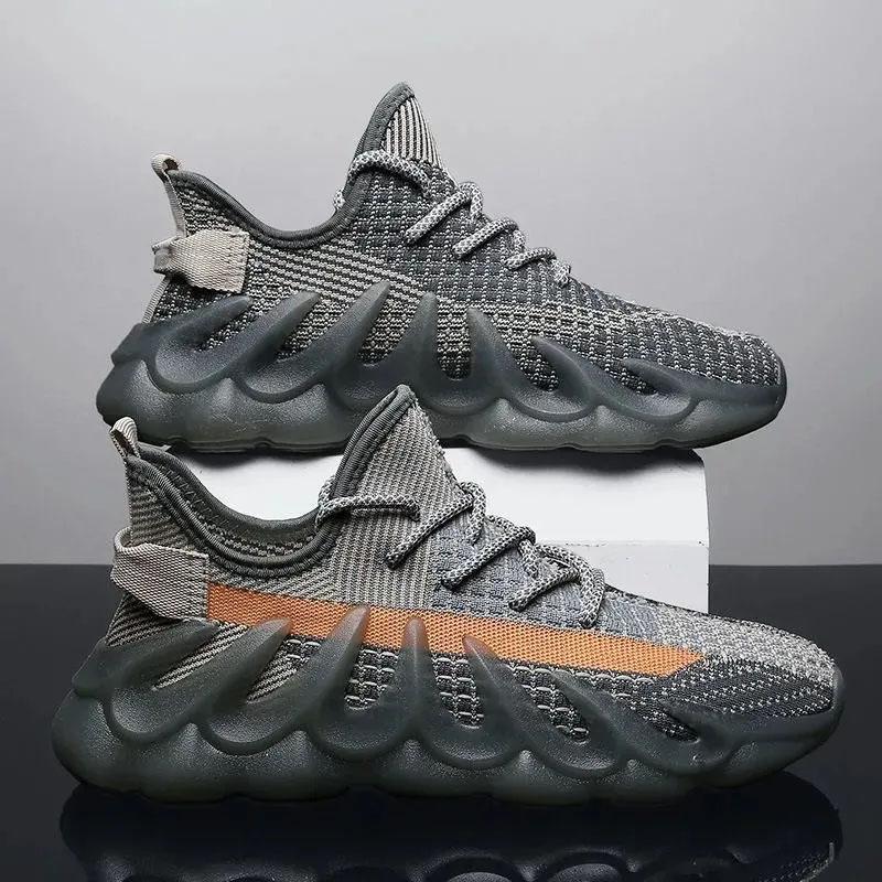 Men's Coconut Shoes Spring Sports Shoes Boys Breathable Mesh Shoes Lightweight Casual Shoes Comfortable Fitness Shoes Flying Knit Shoes