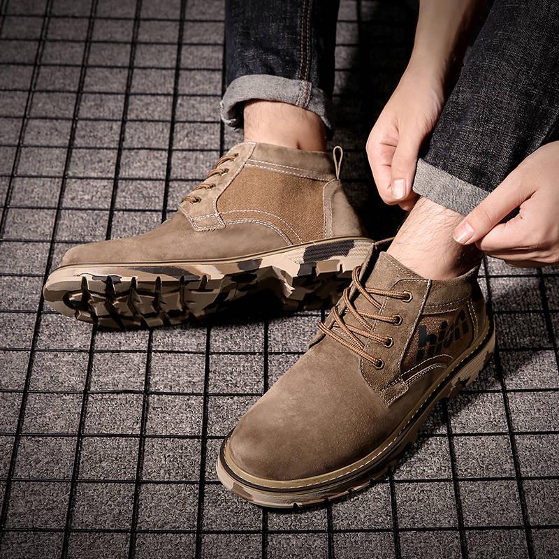 Men Boots Canvas Shoes Men Martin Boots High Top Ankle Boots Men Boots Fashion Casual Men Shoes