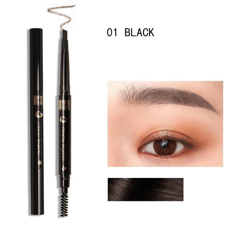 Double-head eyebrow pencil waterproof and sweat-proof natural long-lasting non-fading non-staining