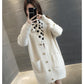 Sweater Coat Women's Autumn Korean-style Loose-Fit Mid-length Outdoor Knitted Cardigan