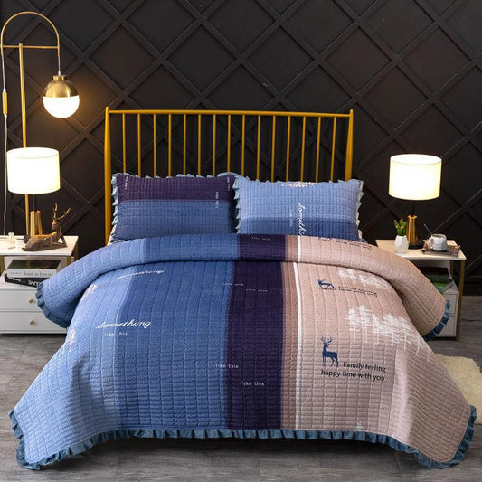 One Blanket Multi-purpose Crystal Fleece Blanket Sheet Thick Tatami Bed Cover Quilted Non-slip Bed Cover Blanket Double-sided Plus Fleece Blanket