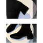 Autumn Winter Women Boots Square European Ladies Shoes Martin Boots Elegant High Heel Ankle Boots