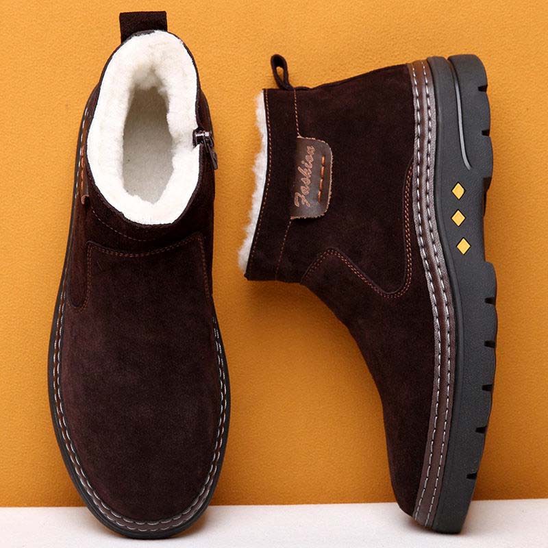 Snow Boots Non-slip Warmth and Velvet Thick Winter Men's Shoes Plush Men's Cotton Shoes