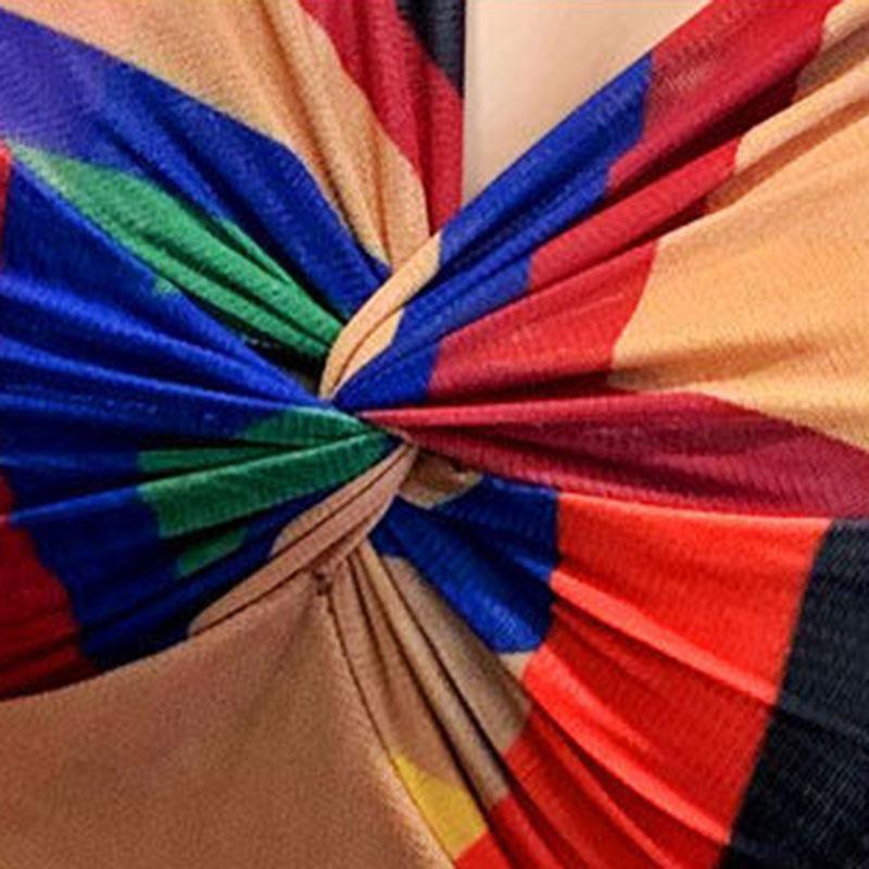 Women's Spring and Autumn Printed T-Shirt V-Neck Slim Long Sleeve Top