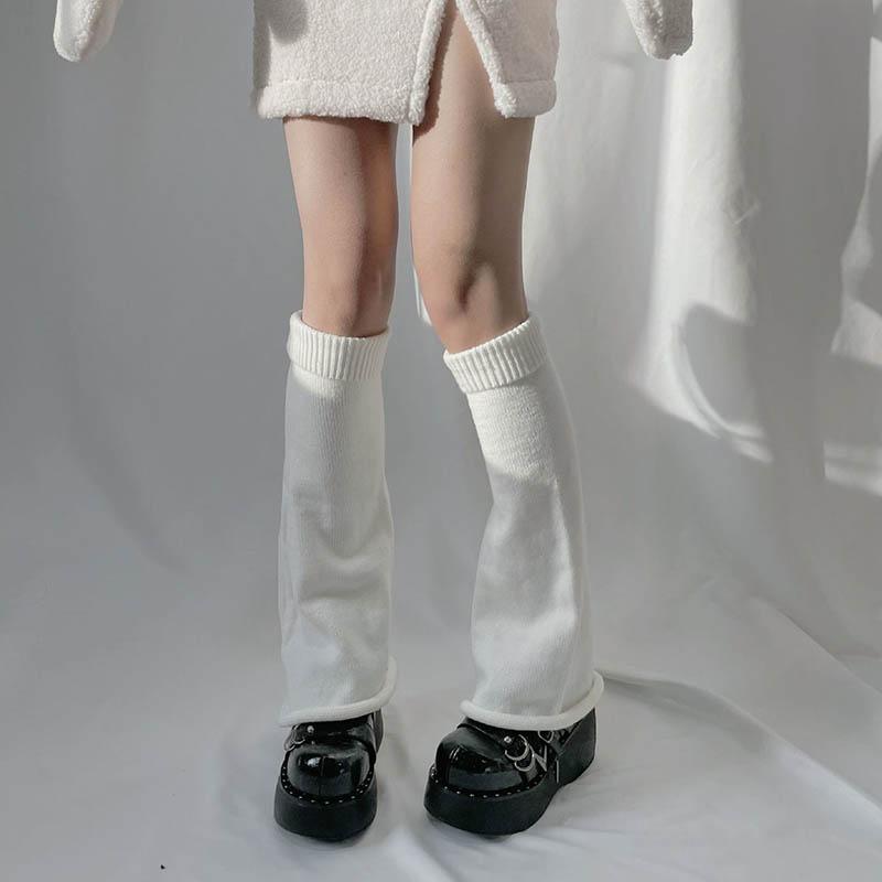 Autumn and Winter Models JK Knitting Pile Hose  Long Stockings Set Slim Speakers Wide-leg Warm Leg Set