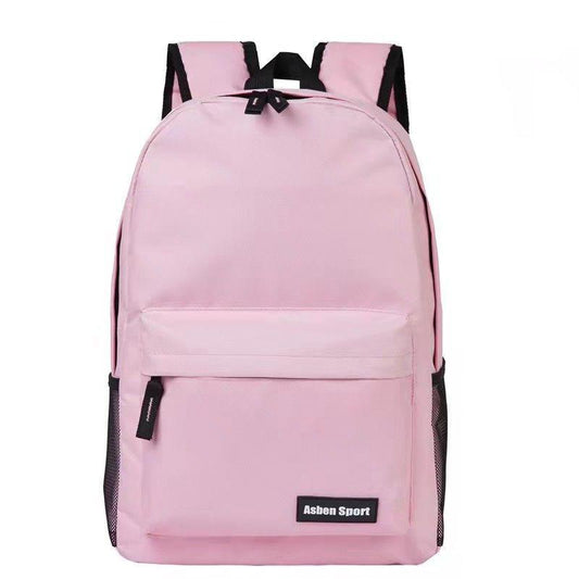 Simple Backpack Female Male Korean Middle School Student School Bag Large-capacity Backpack Bag College Style School Bag Leisure Travel Bag