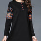 Ethnic Style Printing Blouse Women Long Sleeve Spring New Chic Casual Tops Lady Femme Vintage Pullover