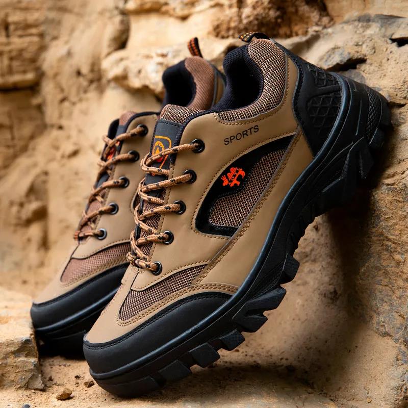 Outdoor Hiking Shoes Men's Low-top Sports Hiking Shoes Non-slip Waterproof Wear-resistant Large Size Sports Shoes Camping 38-45