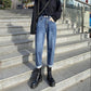 High Waist Loose Radish Jeans Female Harlan Straight Super Thin Old Pants