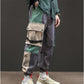 Cotton Retro Loose Hip-hop Ins Sports Pants Overalls Men's Contrasting Color Pockets Long Pants