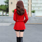 Winter Woolen Coat Women Double Breasted Overcoat Turn-down Collar Slim Outerwear Female Trench Coat