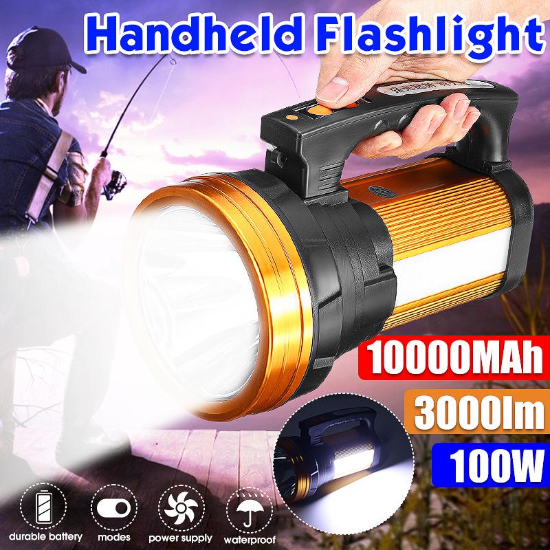 PDTO LED Handheld Spotlight Rechargeable Camping Hunting Flashlight Spot Light