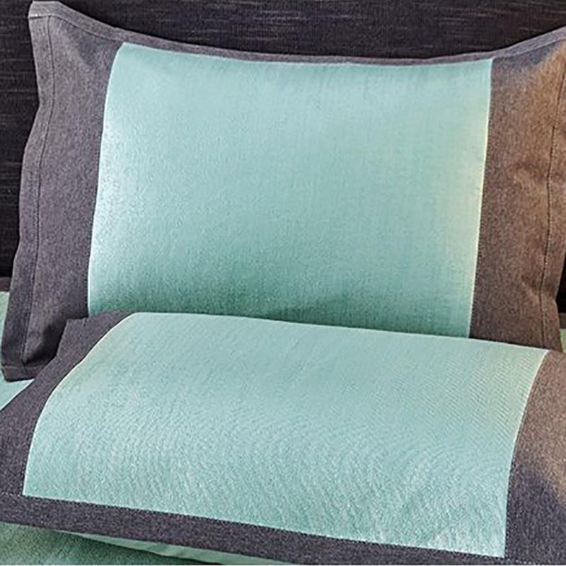 Three-piece Summer Skin-friendly Ice Silk Bed Sheet Mat Washable Non-slip Bedding Protection Cover
