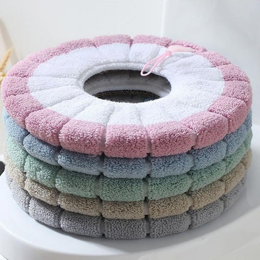 2PS Toilet Seat Nordic Style Toilet Seat Household Toilet Cover Four Seasons Thickened Toilet Seat Universal Toilet Seat Pad Can Be Washed