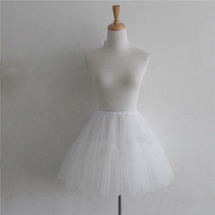 Pofulove Tulle Skirt Pleated Tutu Skirts Women Lolita Bridesmaids Vintage Midi Skirt A-line Skirts