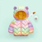 Girls Winter Warm and Windproof Candy-colored Cotton Clothes Plus Fleece Padded Jacket
