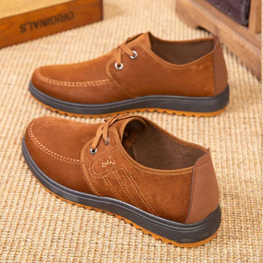 Spring and Autumn Beef Tendon Sole Old Beijing Cloth Shoes Breathable Non-slip Lace-up Casual Shoes