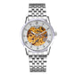 Luxury Luminous Mechanical Watches Automatic Clock Men Calendar Week Skeleton Watches