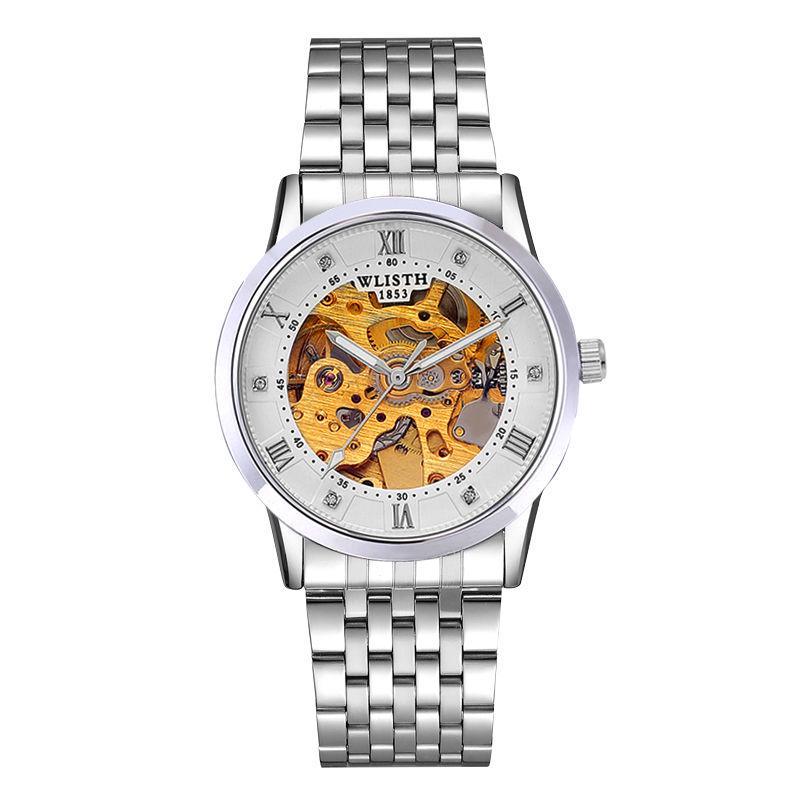 Luxury Luminous Mechanical Watches Automatic Clock Men Calendar Week Skeleton Watches
