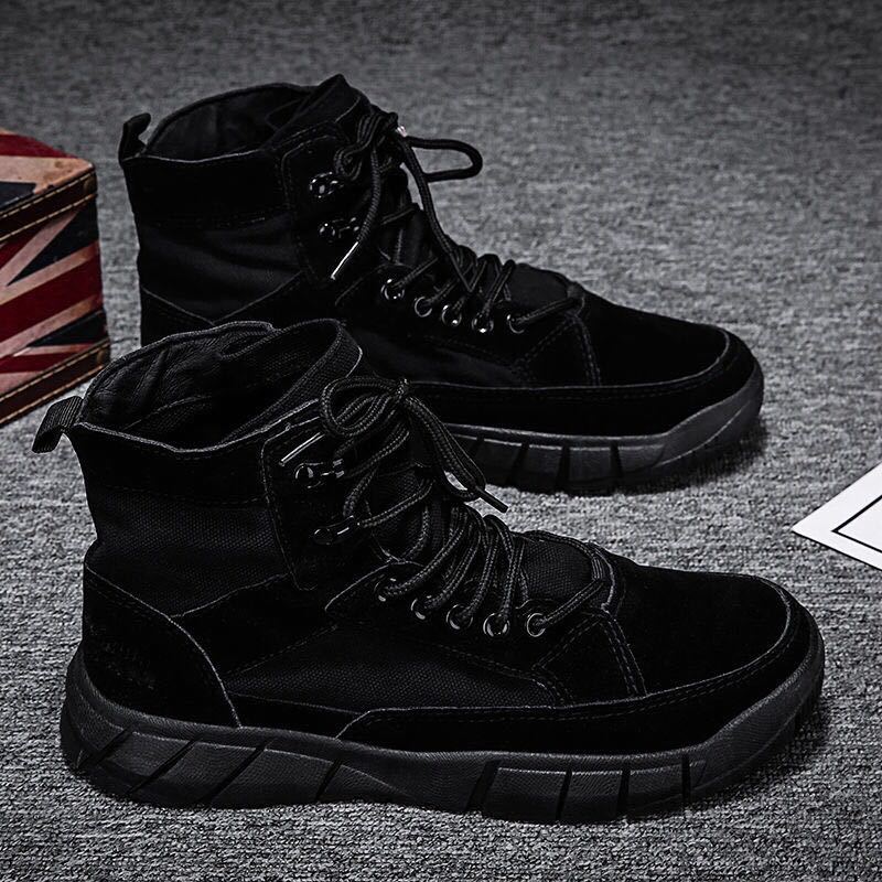 Autumn Winter Martin Boots Men's Boots Leather Army Boots Snow Boots