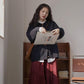 Retro Red Horn Buckle New Autumn and Winter Sweater Women's Knitted Cardigan Jacket Women Loose Outer Wear Korean Version of All-match