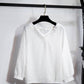 Women's Super Fairy Sweet Wind V-neck Open Back Chiffon Shirt Loose and Thin Belly Covering Top